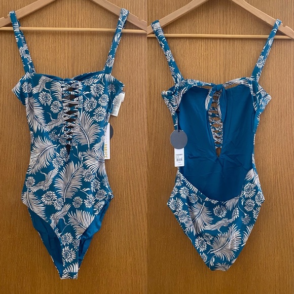 AMUSE SOCIETY • NEW! Cora One Piece Swimsuit - Caribbean Blue - Picture 2 of 16